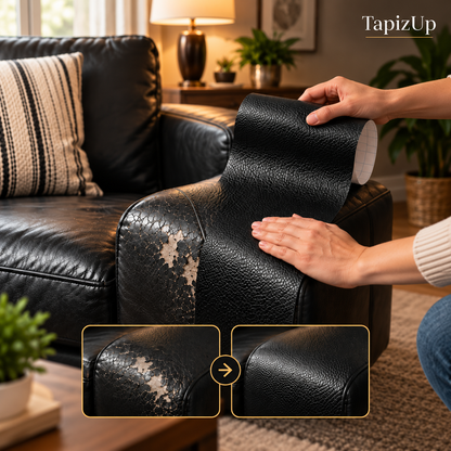 TapizUp – Rollo Renovador Autoadhesivo de Acabado Cuero
